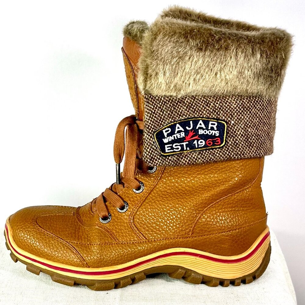 Pajar Leather Insulated Waterproof Faux Fur Snow Boots Women’s Size 7–7.5 - Picture 10 of 16